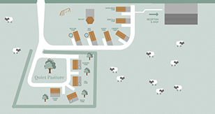 luxury glamping pods map