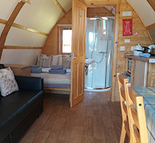 Saddleback View luxury glamping pod interior